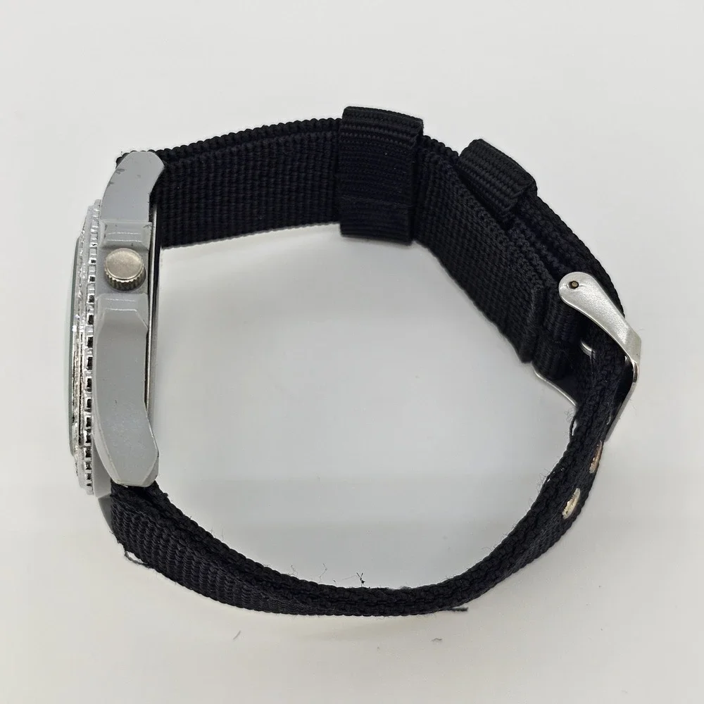 38MM Women's‎ Watch Gray Dial NEW Black Nylon Bands NEW Battery